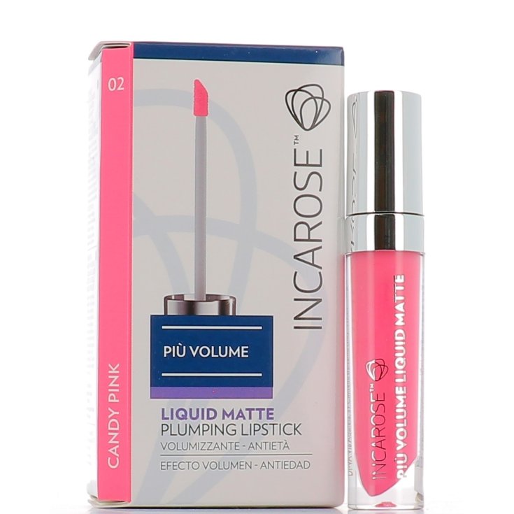 IncaRose Piu 'Volume Liquid Matte Plumping Anti-Aging Volumizing Lipstick Color 02 Candy Pink