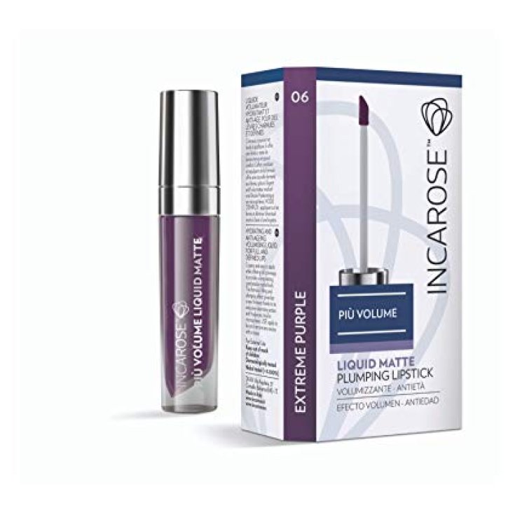 IncaRose Piu 'Volume Liquid Matte Plumping Anti-Aging Volumizing Lipstick Color 06 Extreme Purple