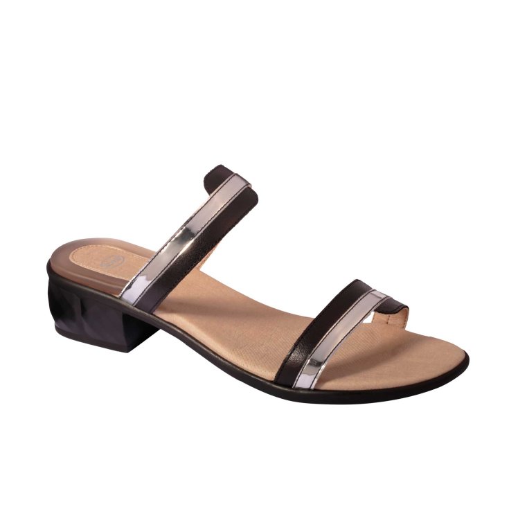 Dr. Scholl Astrid Leather + synt Negro / Plata 40