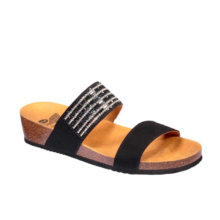 Dr. Scholl Daphne Microfibra + pedrería Negro 41