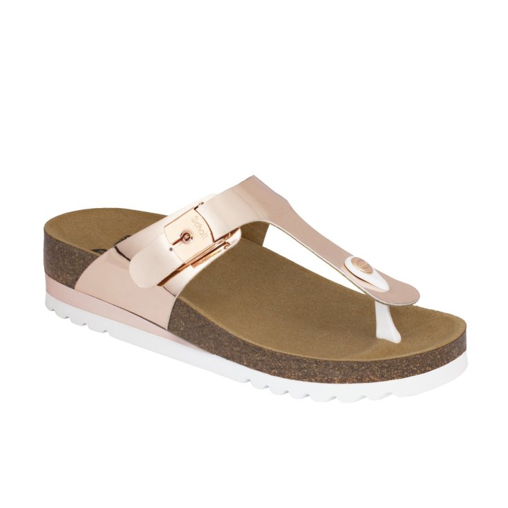 Chanclas Scholl® Glam SS 1 Mujer Glitter Bioprint® Plantilla Color Bronce Talla 40