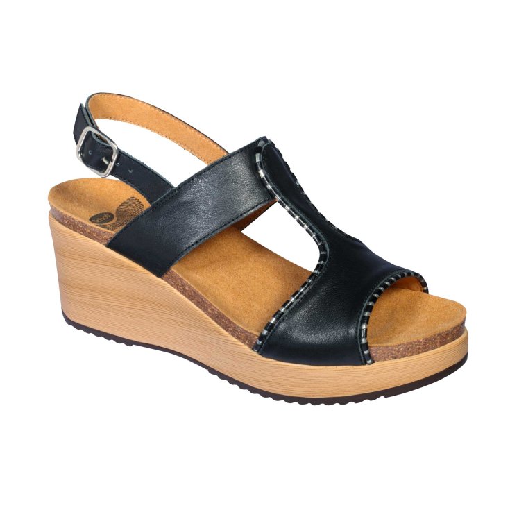 Sandalia Mujer Scholl® Kassidy en Plantilla Bioprint® Piel Color Negro Talla 36