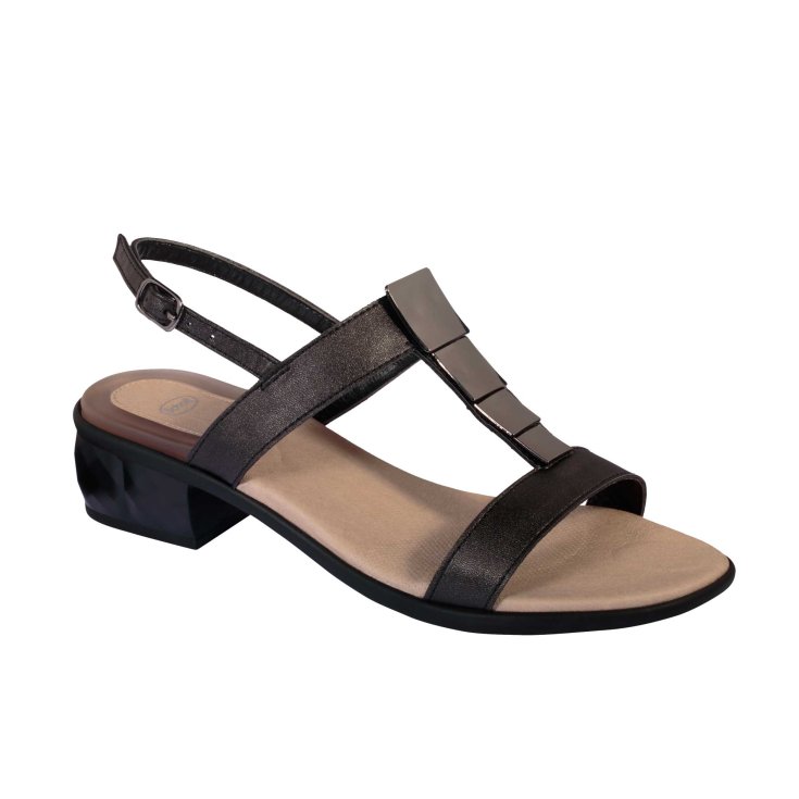 Sandalia Mujer Scholl® Lexandra Sintética + Adorno Plantilla Gelactiv® Color Negro Talla 37