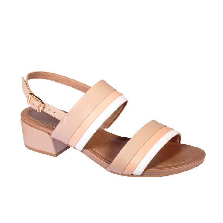 Sandalia Scholl® Stephanie Mujer en Piel Plantilla Gelactiv® Color Taupe / Rosa / Blanco Talla 37
