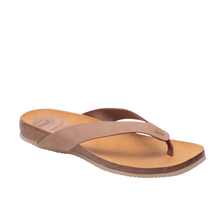 Sandalia De Dedo Mujer Scholl® Tist 2.0 En Nubuck Plantilla Bioprint® Color Beige Talla 38