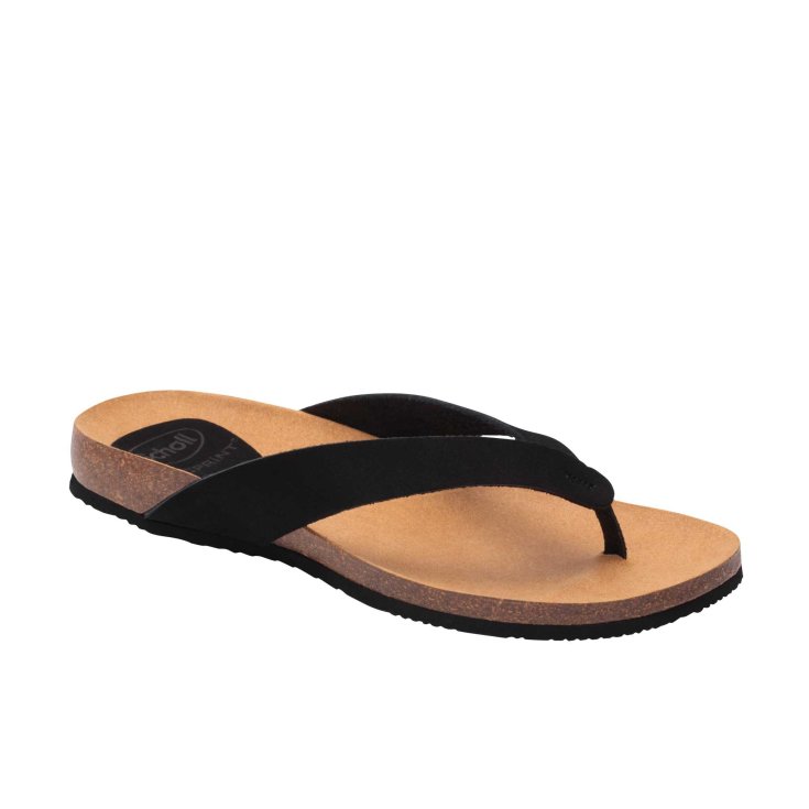 Sandalia De Dedo Mujer Scholl® Tist 2.0 En Nubuck Plantilla Bioprint® Color Negro Talla 37
