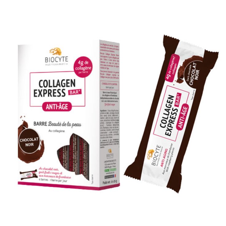 Biocyte Collagen Express Barrita Chocolate Negro 6x25g