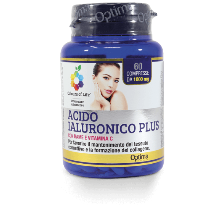 Ácido Hialurónico Plus Con Cobre Y Vitamina C Colors Of Life® Optima Naturals 60 Comprimidos