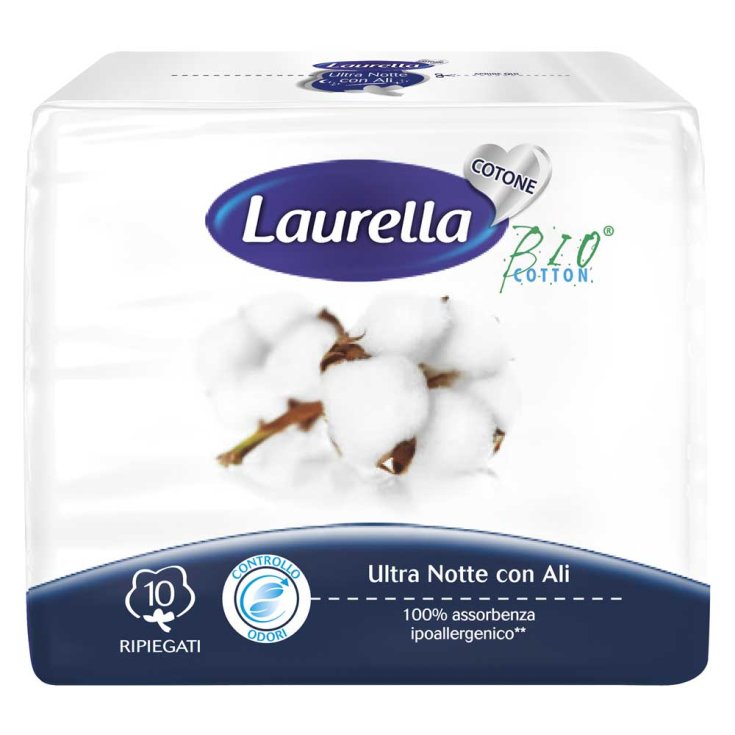 Absorbentes Ultra Nocturnos Laurella Cotton 10 Piezas