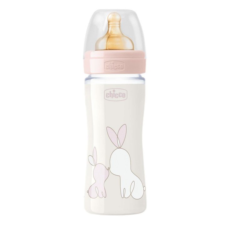 Chicco® Biberón Original Touch 1 Agujero Cristal Rosa 240ml