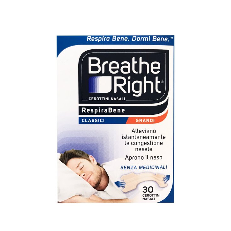 Parches Nasales Breathe Right® Big Classic 30 Piezas