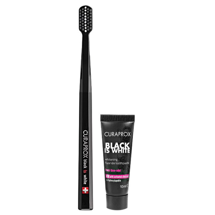 CURAPROX NEGRO ES BLANCO SET 10ml + Cepillo de Dientes