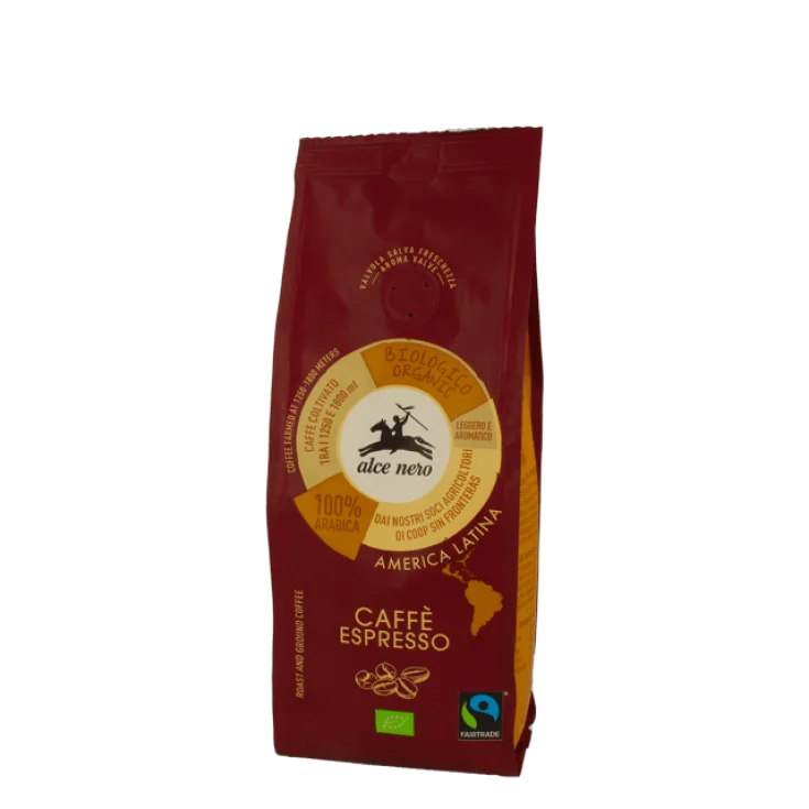 Café 100% Arábica Para Espresso Orgánico Alce Nero 250g