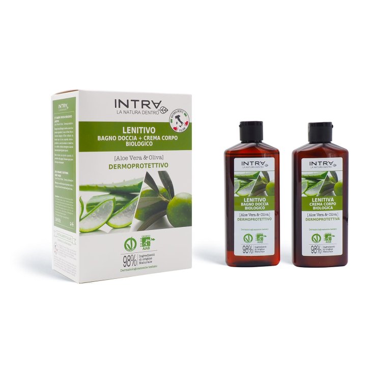 Set Baño Ducha Aloe Vera & Oliva 200ml + Crema Corporal 200ml Intra