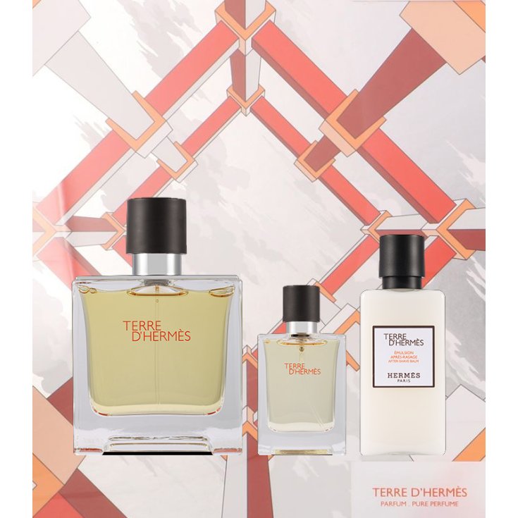 * KIT DE PERFUME HERMES TERRE EP75 + AS + MI