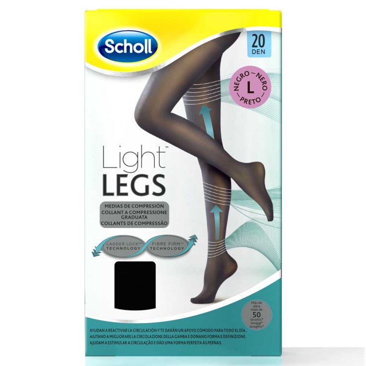 Scholl Mallas Compresivas 20 Den Talla L Negro