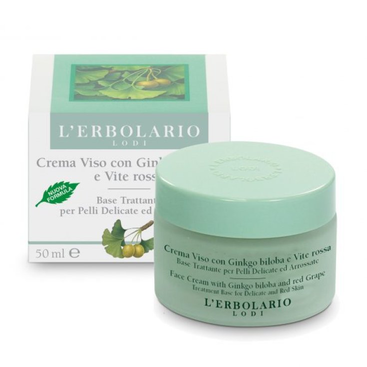 L'Erbolario Crema Facial con Ginkgo Biloba y Vid Roja 50ml