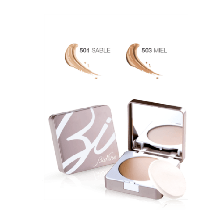 Base de maquillaje compacta Defense Color Second Skin 501 Sable BioNike 9ml