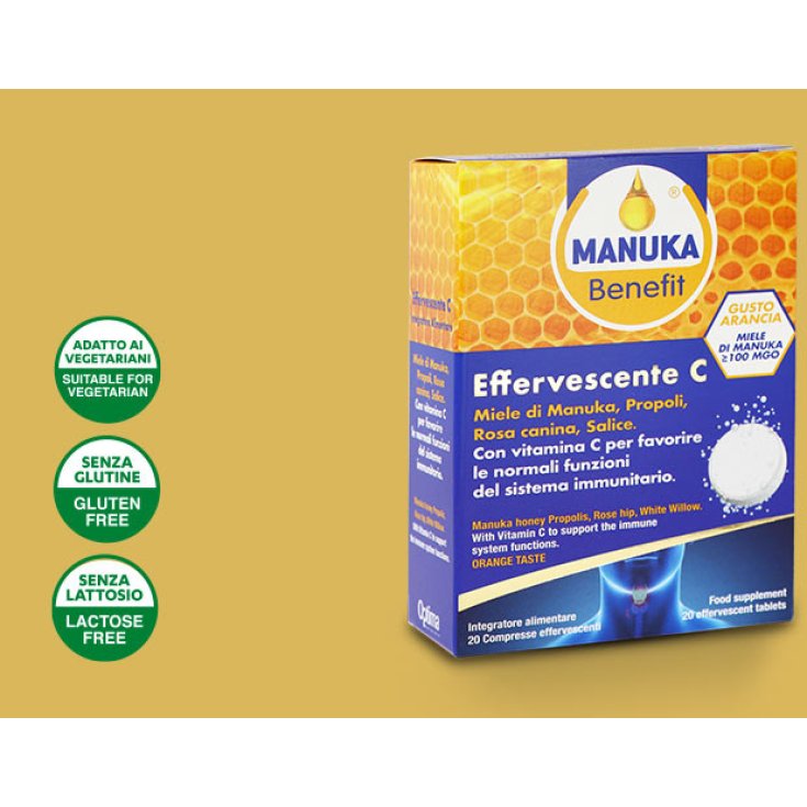 Efervescente C Manuka Benefit® Optima Naturals 20 Comprimidos