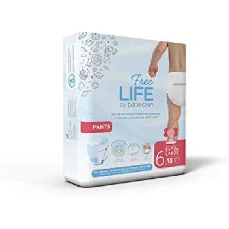 FREELIFE BY BÈBÈ CASH PAÑALES PANTALÓN XL Talla 6 18 Piezas