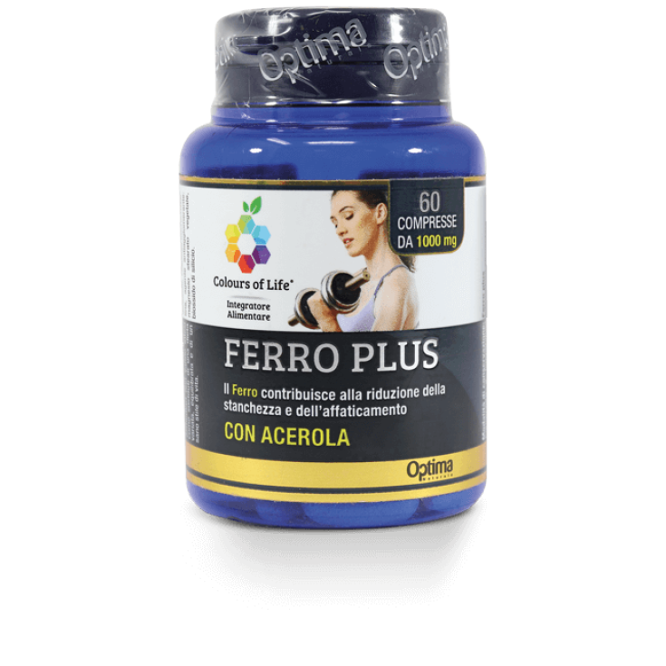 Ferro Plus Con Acerola Colors Of Life® Optima Naturals 60 Comprimidos