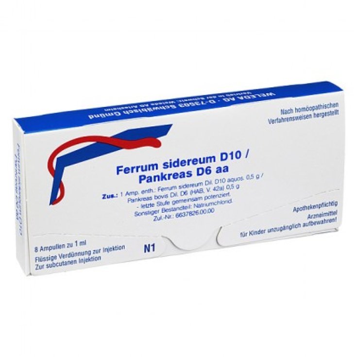 Ferrum Sidereum / Pankreas D10 Weleda 8 Viales De 1ml