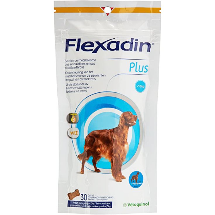 Flexadin® Plus Para Perros Medianos Y Grandes Vétoquinol 30 Comprimidos