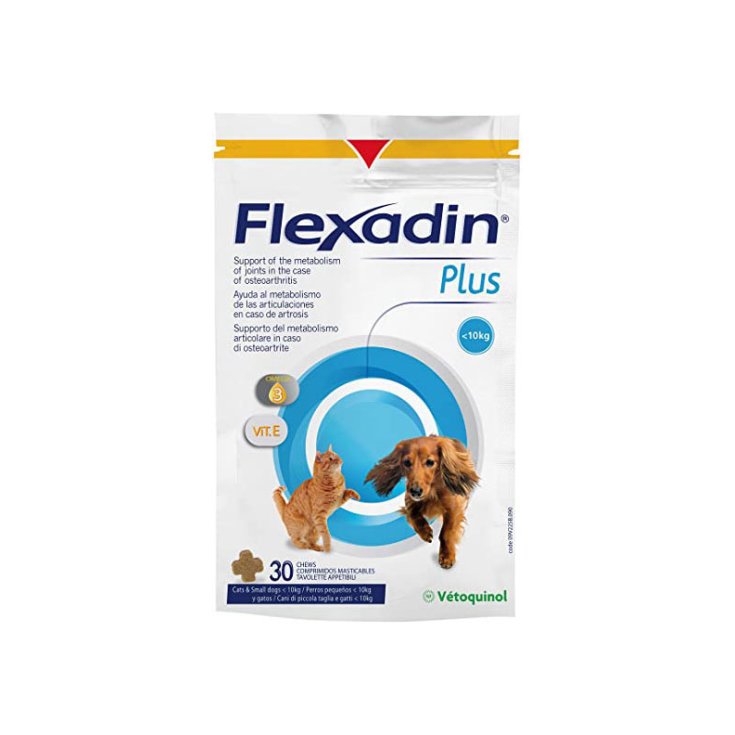 Flexadin® Plus Para Perros Pequeños Y Gatos Vétoquinol 30 Comprimidos Masticables