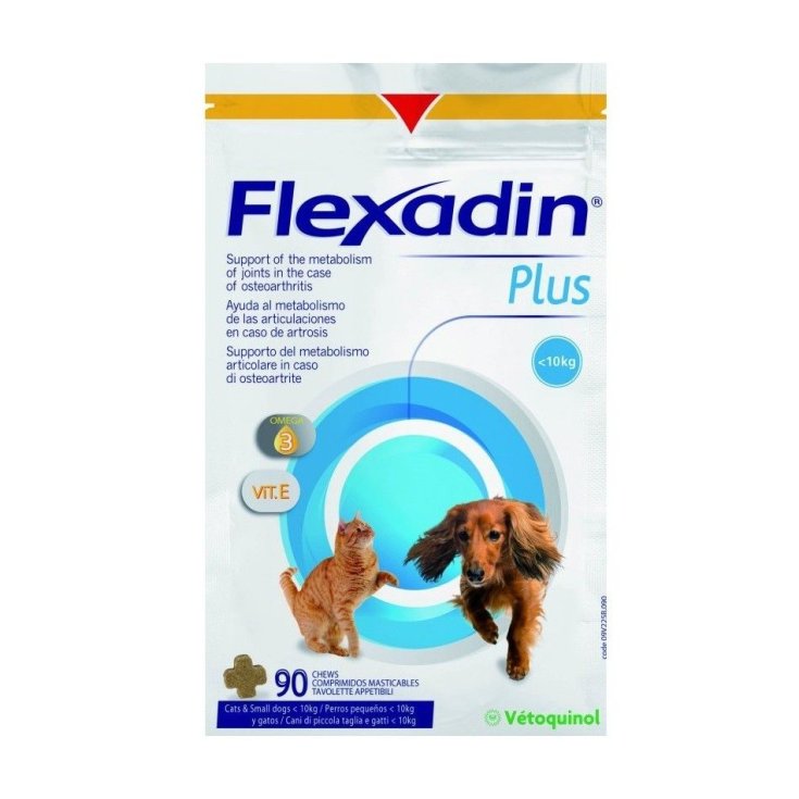 Flexadin® Plus Para Perros Pequeños Y Gatos Vétoquinol 90 Comprimidos Masticables
