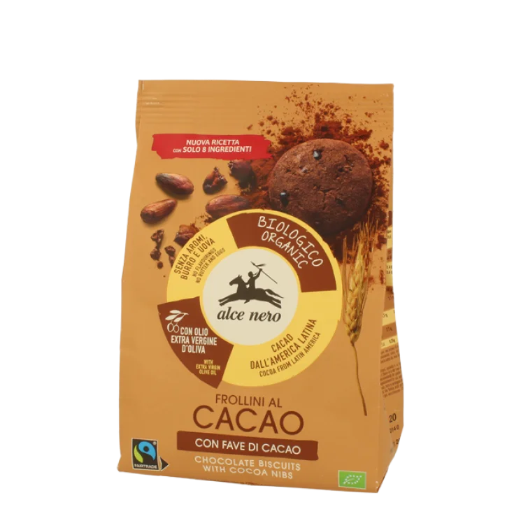 Galletas De Mantequilla De Cacao Con Granos De Cacao Ecológico Alce Nero 250g