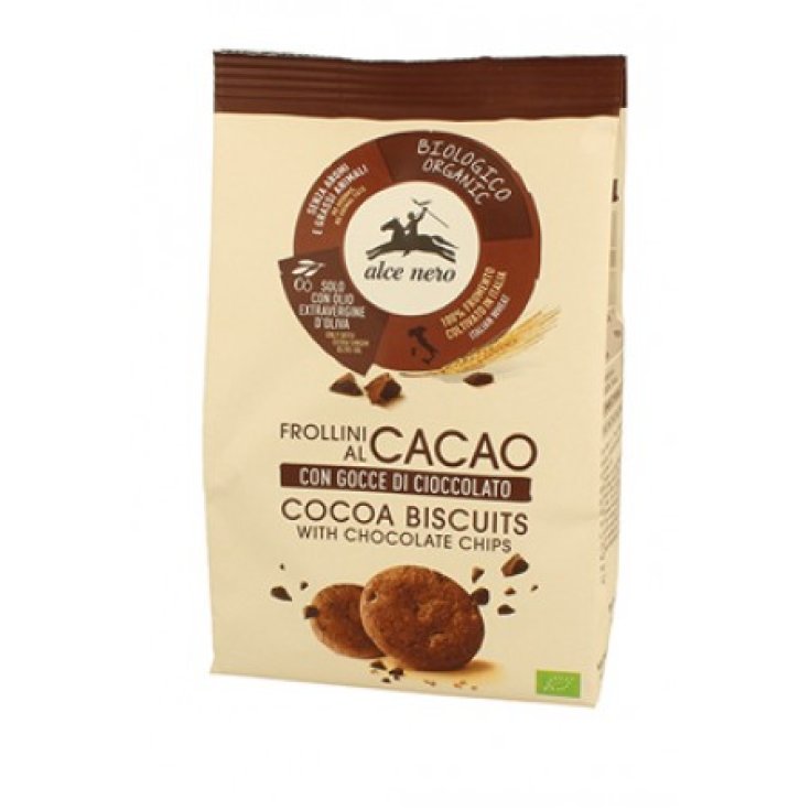 Galletas De Mantequilla De Cacao Bio Con Gotas De Chocolate Alce Nero 250g