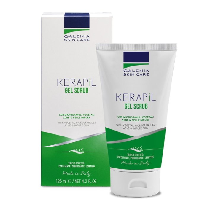 Kerapil Gel Limpiador Exfoliante Con GALENIA Microgránulos 125ml