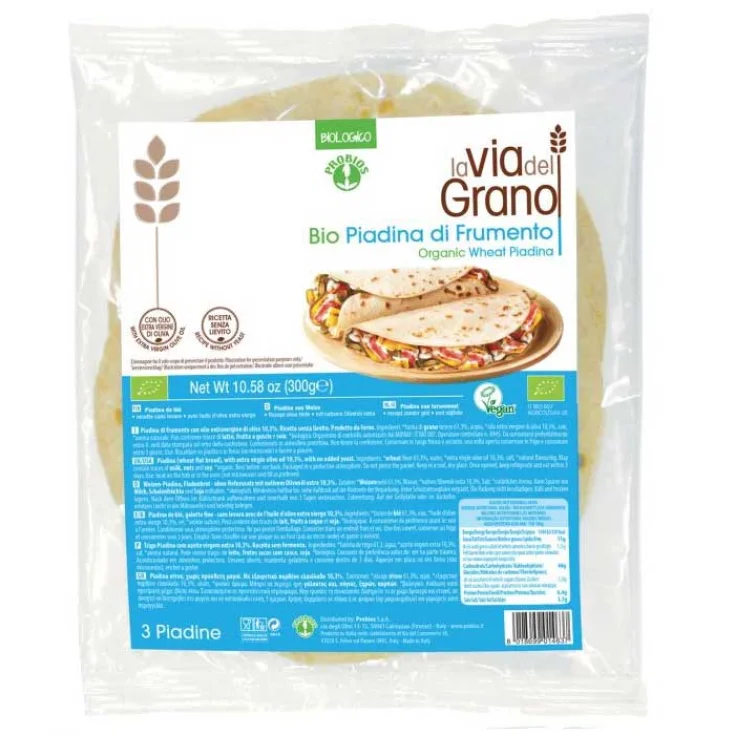 La Via Del Grano Piadina De Trigo Con Aceite De Oliva Virgen Extra Probios 300g