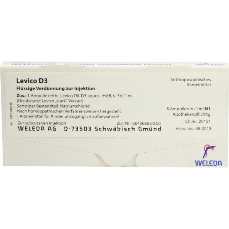 Levico D3 Weleda 8 Viales De 1ml