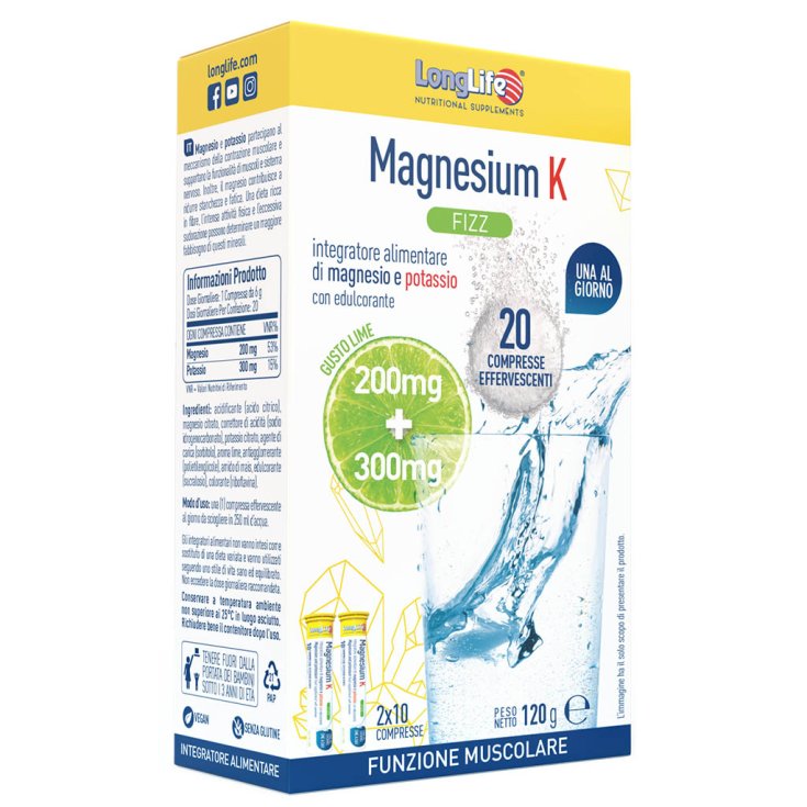 Magnesio K Fizz LongLife® 20 Comprimidos