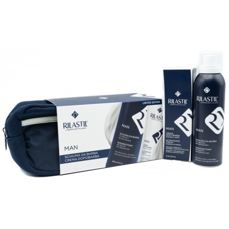 Espuma de Afeitar Tratamiento Completo Hombre Bolso Clutch + Crema After Shave Rilastil®