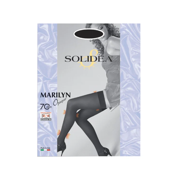 Marilyn Hold Ups 70 Den Opaco Solidea® Color Negro Talla 3-ML 1 Par
