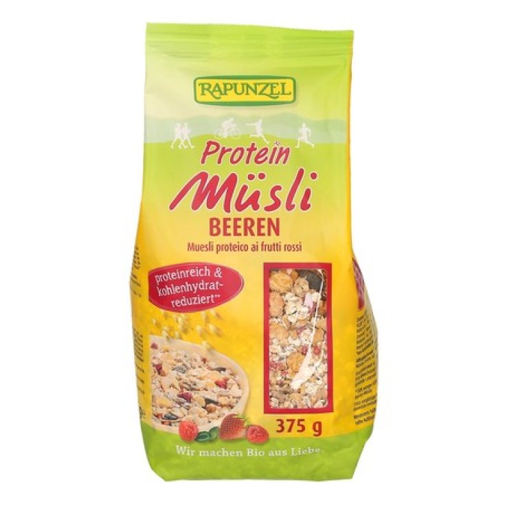 Muesli Proteico Frutos Rojos Rapunzel 375g