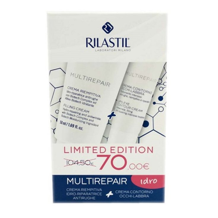 Crema Hidro-Reparadora Multireparadora 50ml + Crema Contorno de Ojos-Labios 15ml Rilastil®