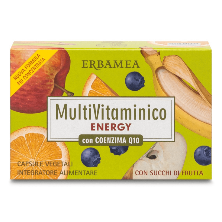 Multivitamínico Energético Con Coenzima Q10 Erbamea 24 Cápsulas Vegetales