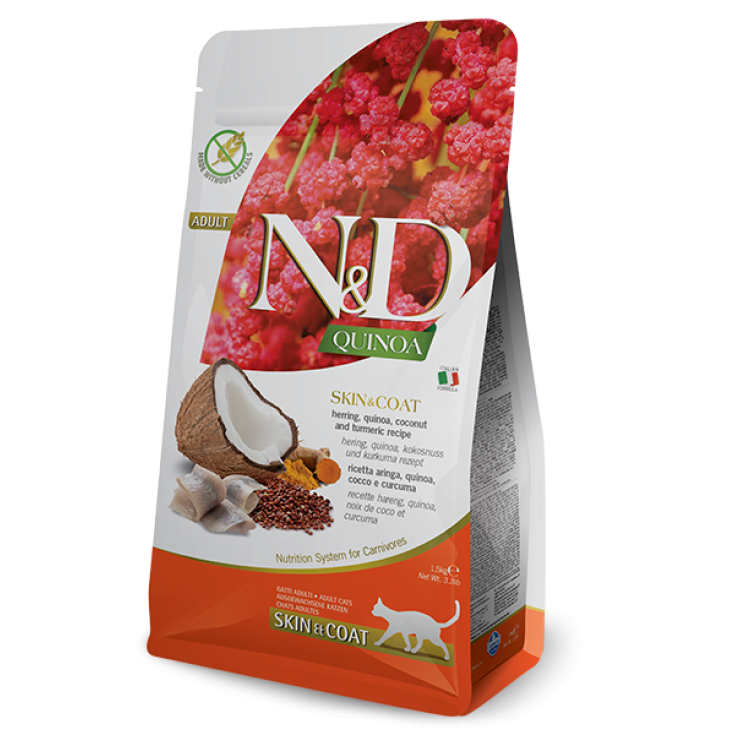 N&D Quinoa Felino Piel & Pelaje Arenque Adulto Farmina 1,5Kg