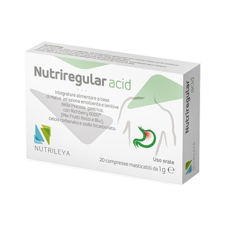 Ácido Nutriregular Nutrileya 20 Comprimidos Masticables