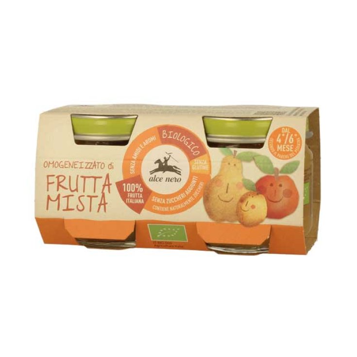 Mezcla de Frutas Ecológicas Homogeneizadas Alce Nero 2x80g