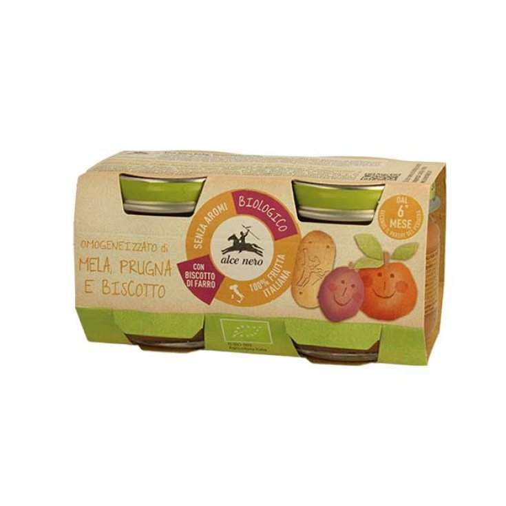 Galleta Ecológica Homogeneizada Manzana Ciruela Y Alce Nero 2x80g