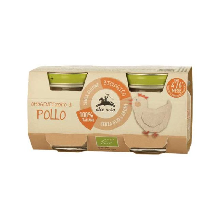 Papilla Ecológica con Pollo Alce Nero 2x80g