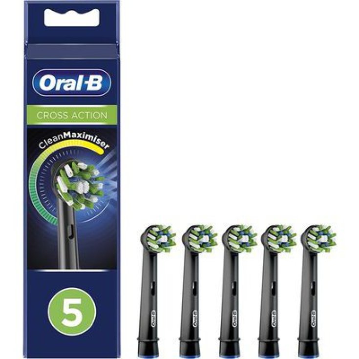 Oral-B® CrossAction Cabezales de repuesto Black Edition 5 piezas Ref.EB50