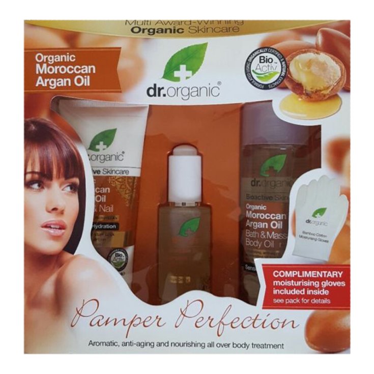 Aceite de Argán Marroquí Orgánico Skin Pamper Perfection Dr. Organic® Caja de 3 Productos