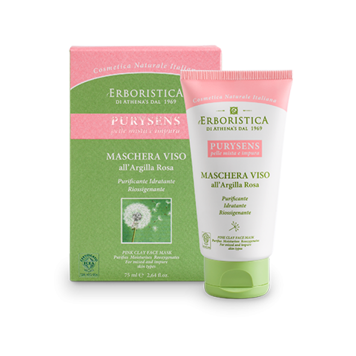 Mascarilla facial de arcilla rosa Purysens de Athena 75ml