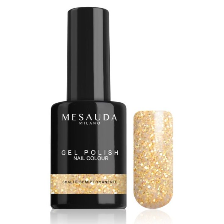 MESAUDA GEL ESMALTE 52 GLITTER DORADO