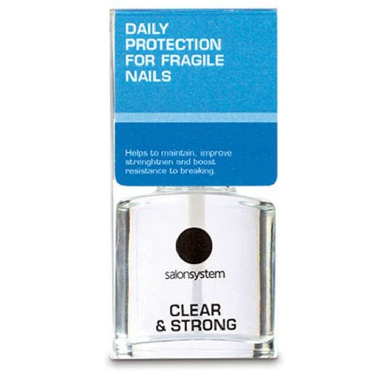 Salon System Clear & Strong Protección diaria para uñas frágiles Protección para uñas frágiles 15 ml